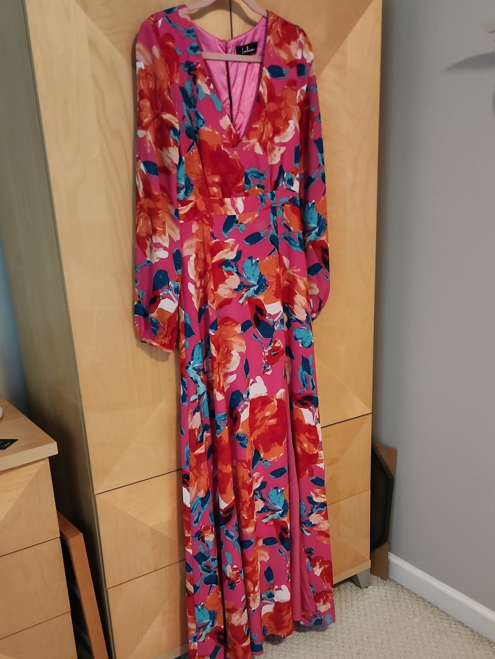 Lulus Carolita Floral Maxi Dress Size Medium